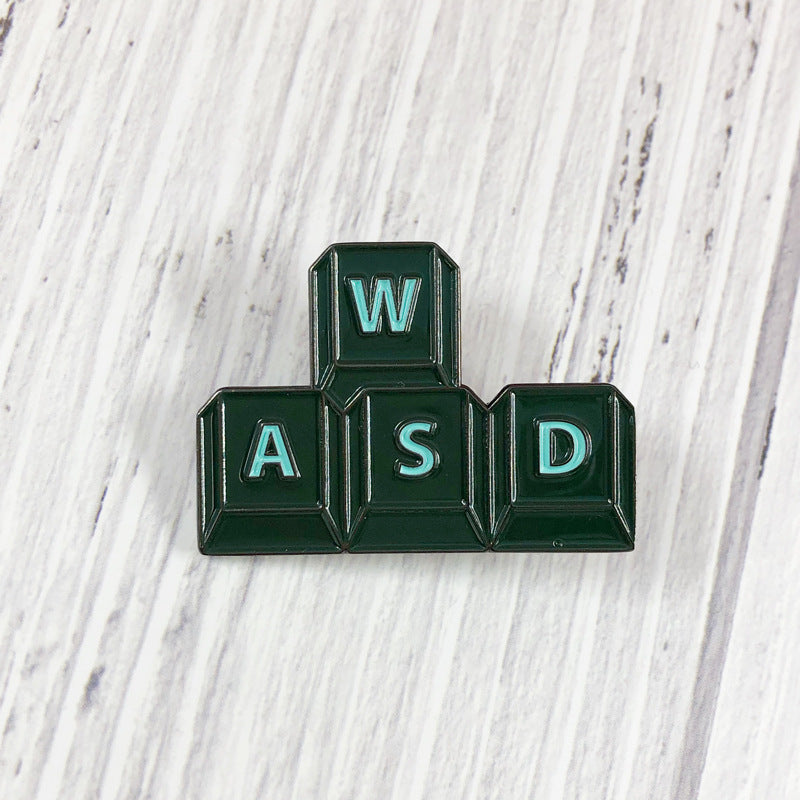 MOBA Gaming Keyboard WASD Keycaps Baked Paint Pin