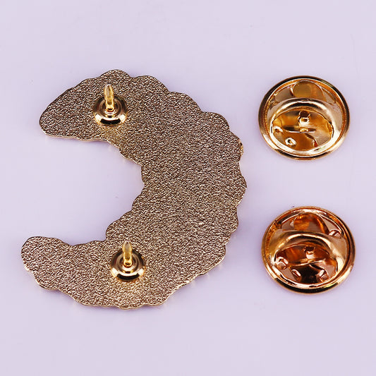 Beautiful Floral Moon Pin