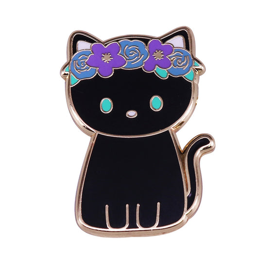 Black Cat Garland Pin