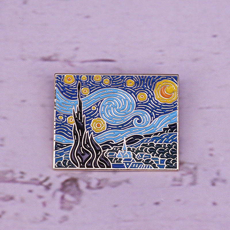 Painter Van Gogh'S Starry Night Pin