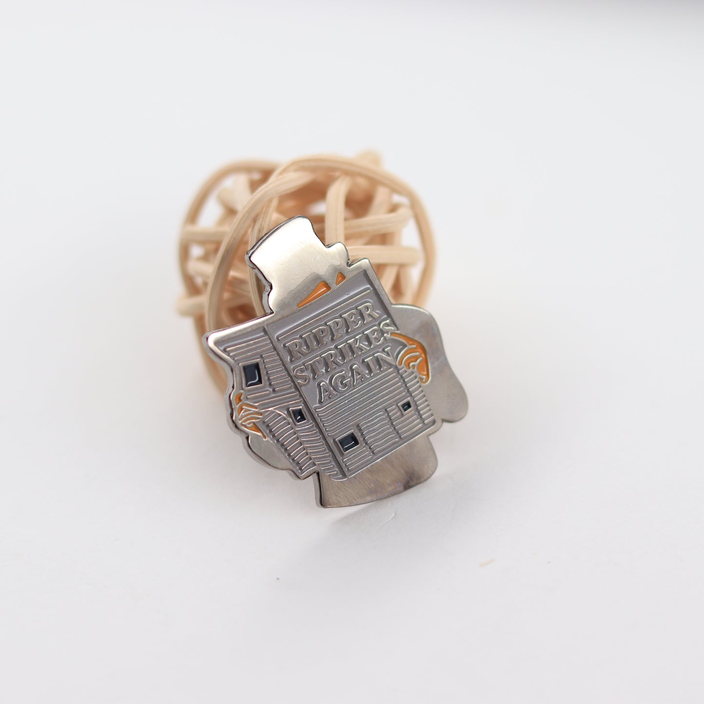 People Reading Newspaper Simple Jack The Ripper Pin