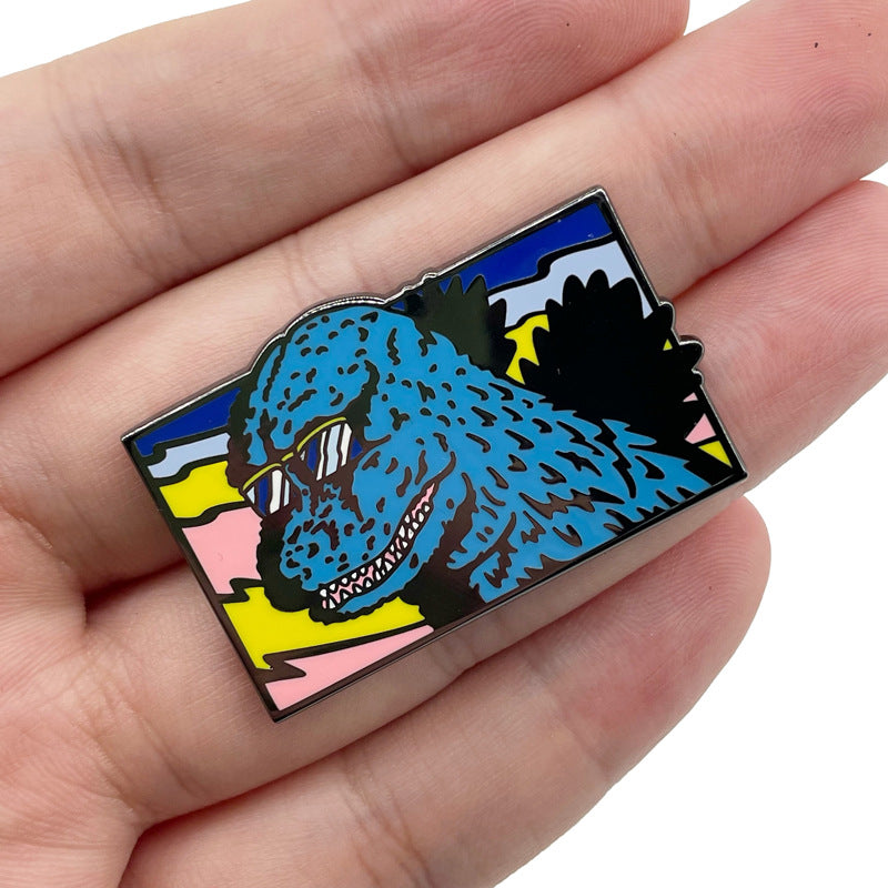 Godzilla with Sunglasses, European and American Pin