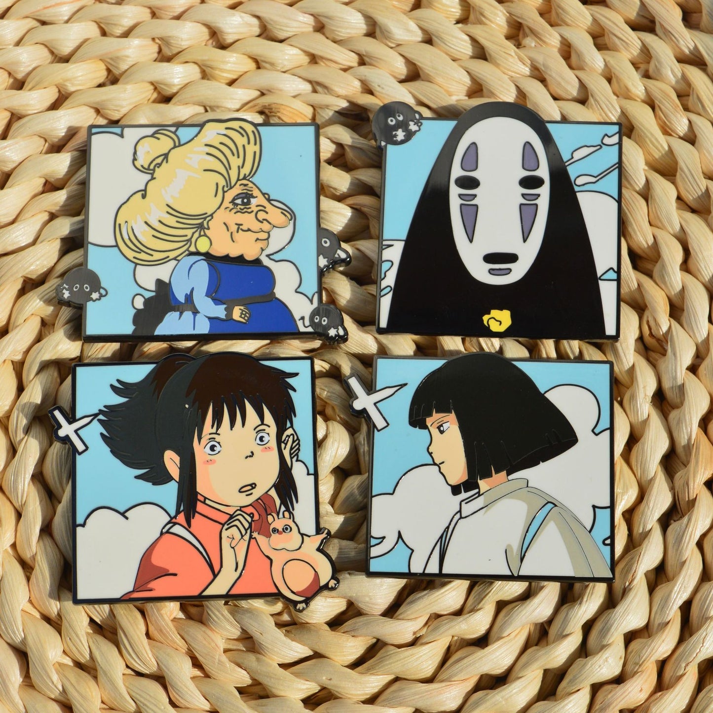 Spirited Away: Hayao Miyazaki's No-Face, Haku, and Yubaba Pin