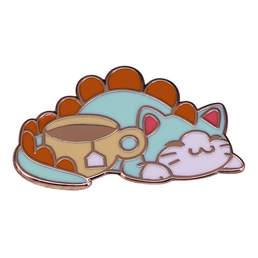 Cat Lover, Tea Drinker, And Introvert Accessories Pin