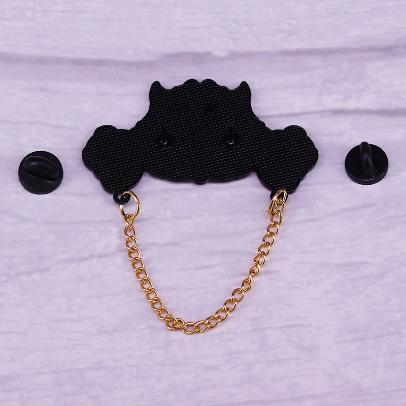 Purple-Haired Pink-Faced Little Monster Pin