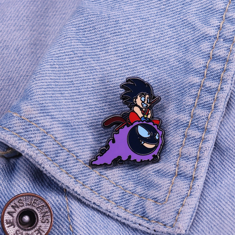 Dragon Ball Goku Flying On Gastly Pin