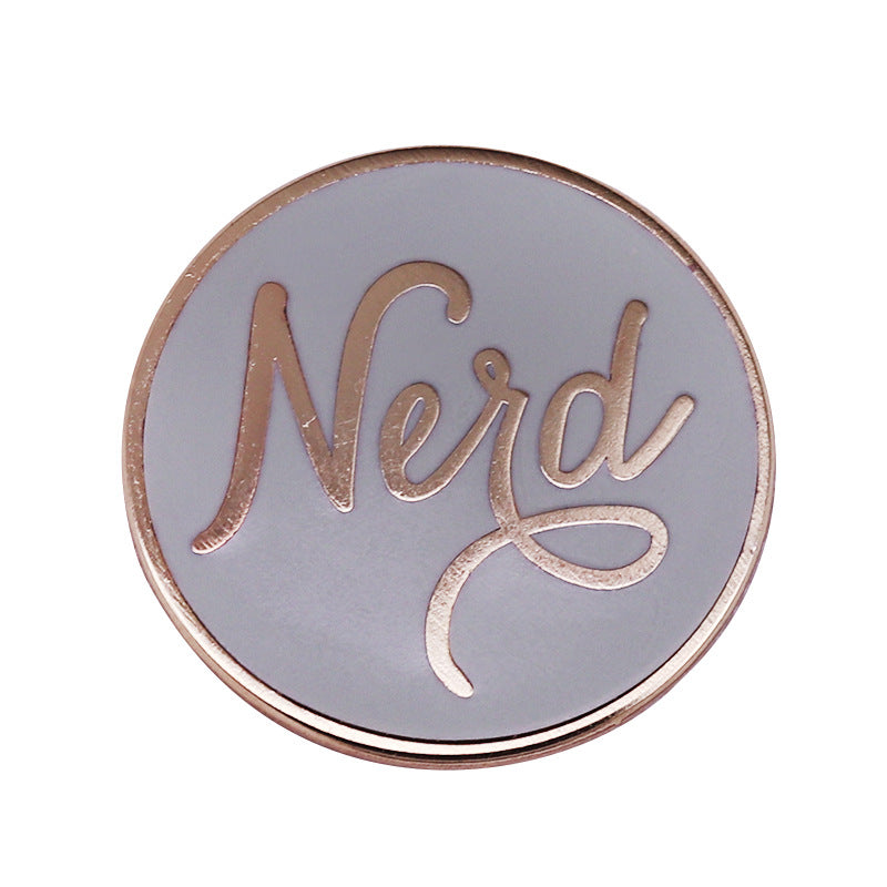 front view of Nerd Pin
