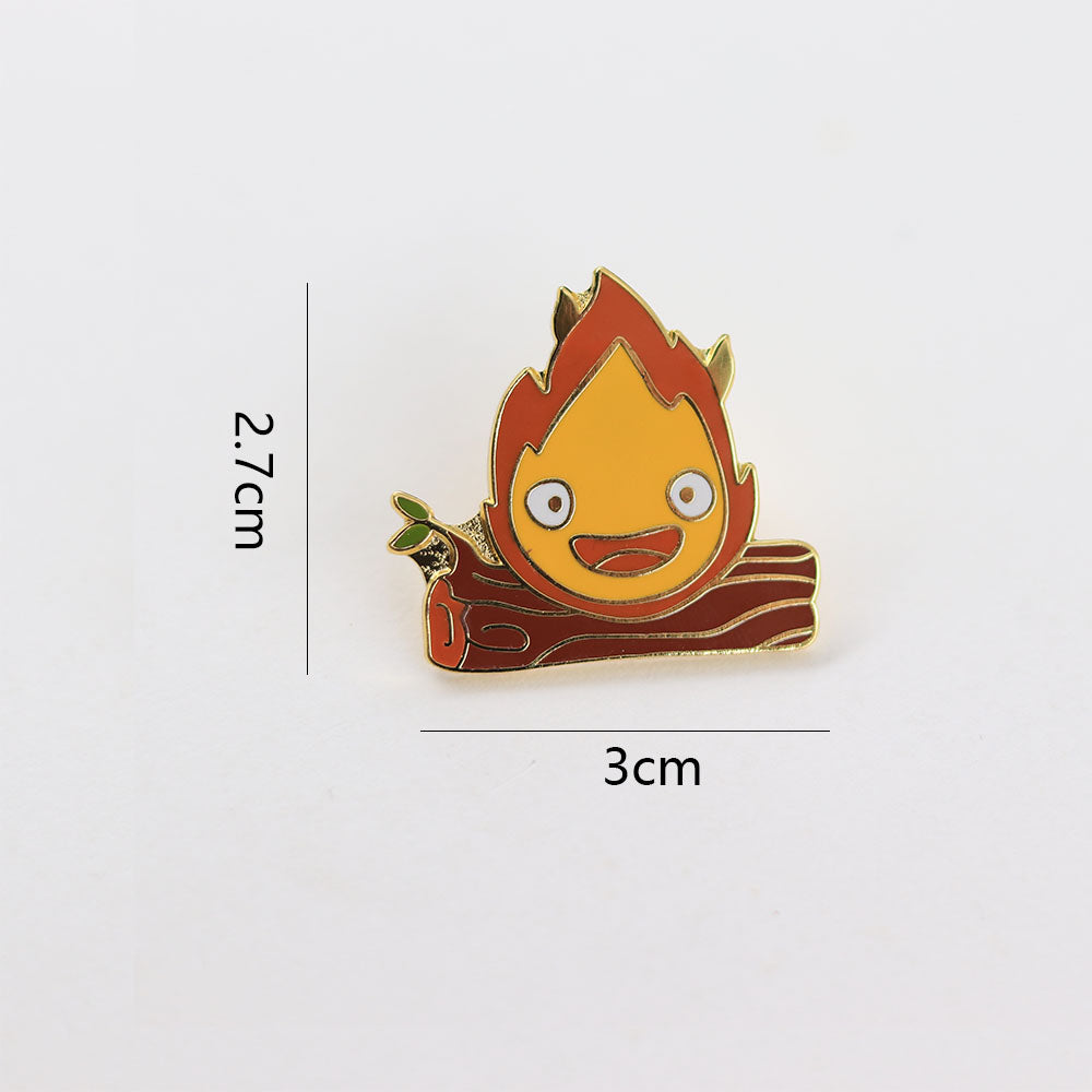 Stickman Little Flame Fire Demon Calcifer Pin