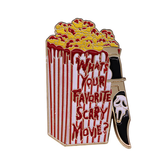 Popcorn Skull Killer Pin