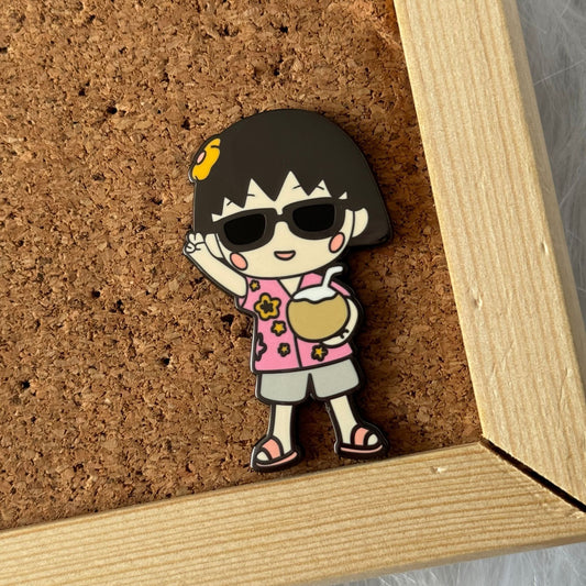 Chibi Maruko-chan with Sunglasses Pin