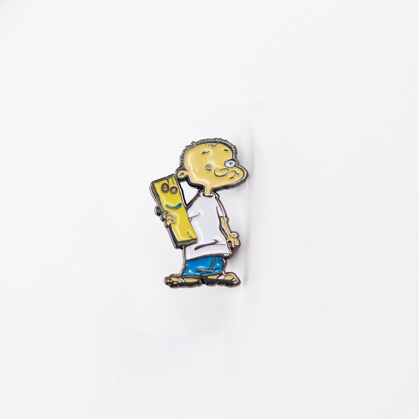 front view of Gerard Johnson Characters Boys And Girls Pin