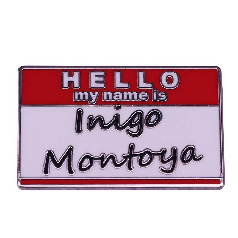 front view of The Princess Bride Character Names Pin