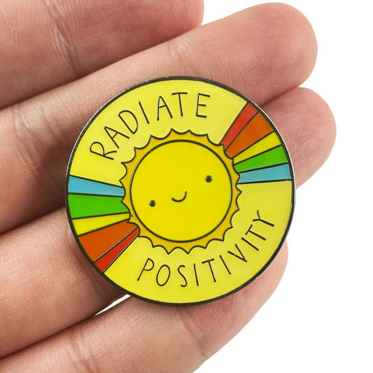 Spreading Positive Energy, Cute Rainbow Little Sun Accessory Pin