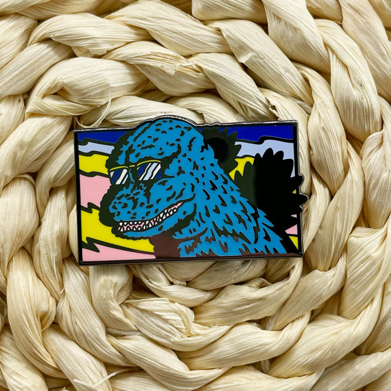 Godzilla with Sunglasses, European and American Pin