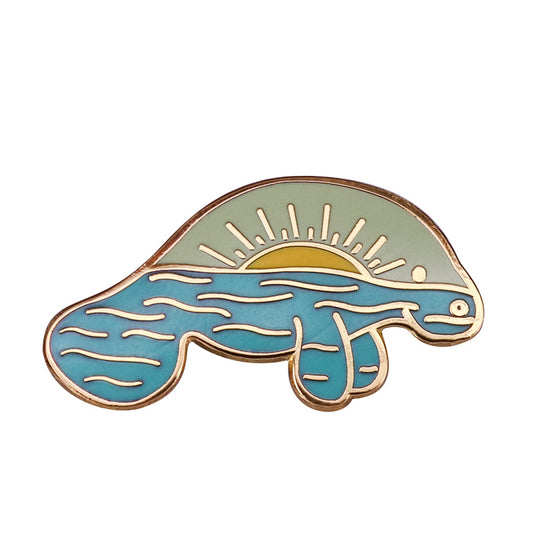 Manatee Sunrise View Pin