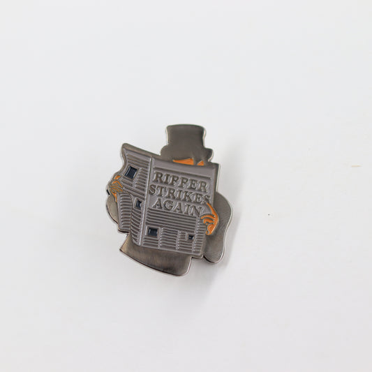 People Reading Newspaper Simple Jack The Ripper Pin