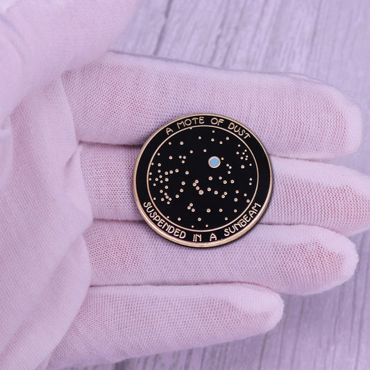 "A Grain Of Dust Suspended In Sunlight" Circle Pin
