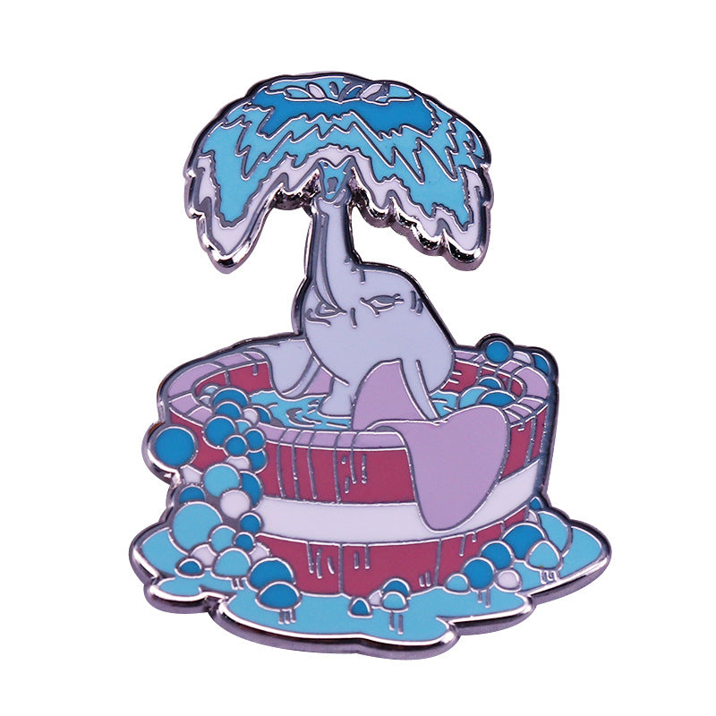 front view of Dumbo Fountain Pin