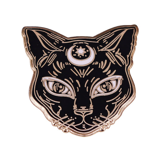 Mysterious Animal Black Cat Pin