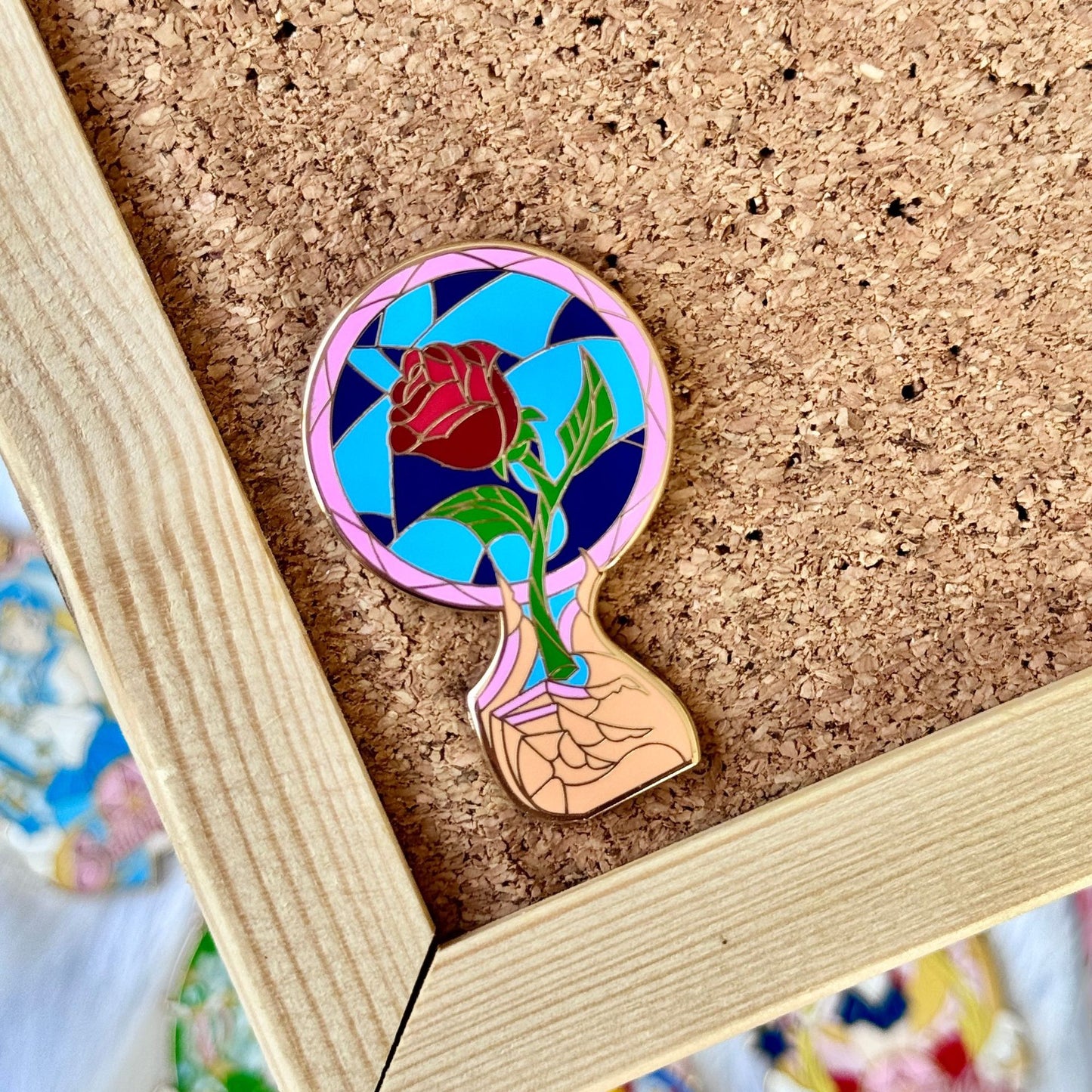 Rose Beauty and the Beast Pin