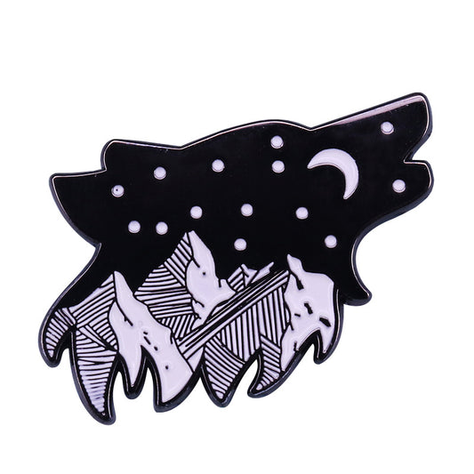 Landscape Exploration Mountain Wolf Pin