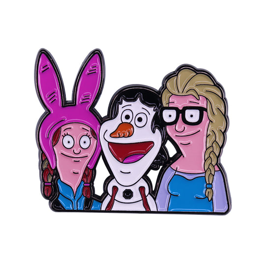 Frozen Anna, Elsa, And Olaf Animation Pin