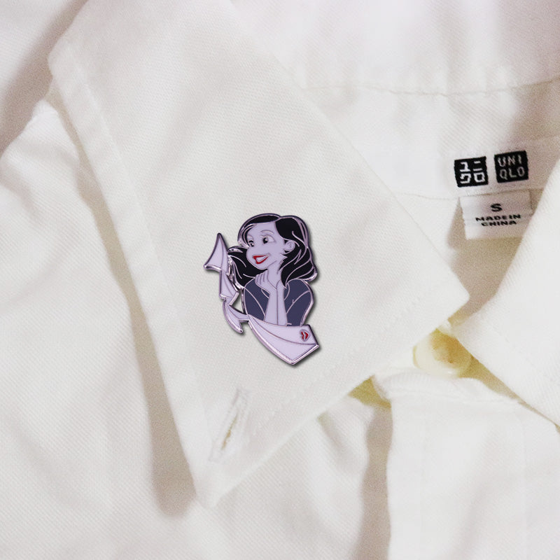 Pixar Paper Man Girl Gives You My Love Pin