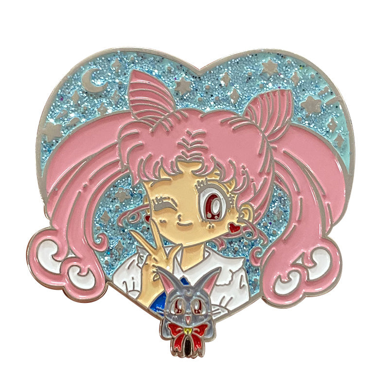 Sailor Moon And Luna The Black Cat Flash Pin