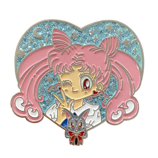 Sailor Moon And Luna The Black Cat Flash Pin
