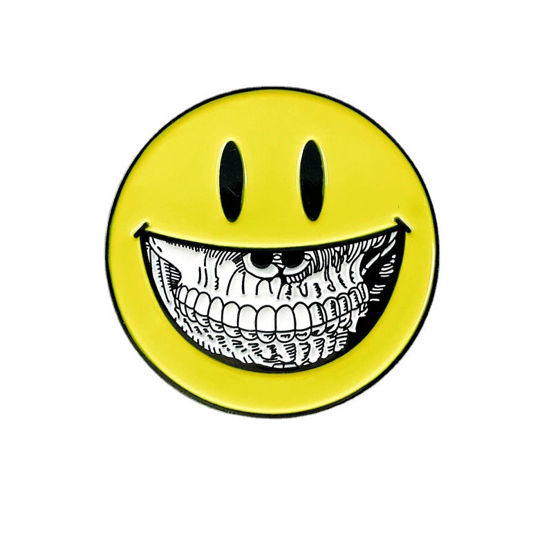 Evil Smile Cartoon Pin