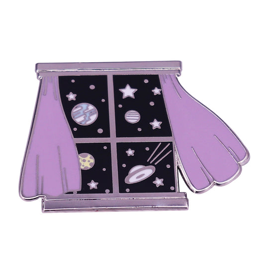 front view of Beautiful Milky Way Outside The Window Pin