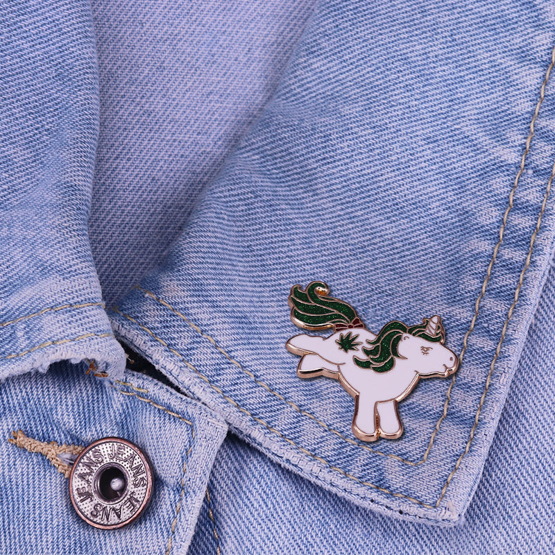 Green Flash Unicorn Pin