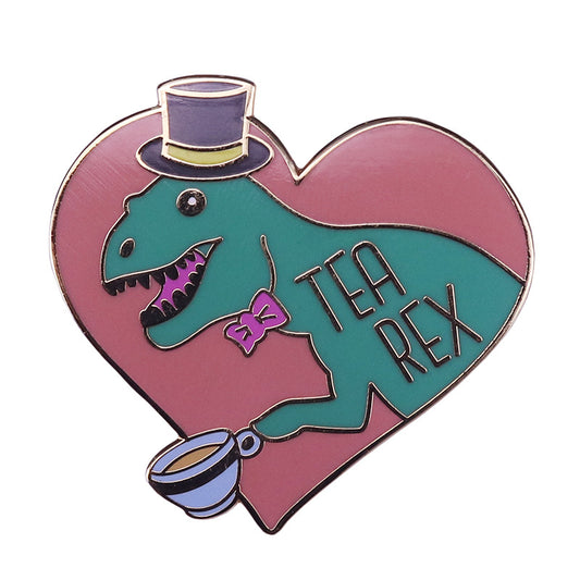 Tea Rex Pin