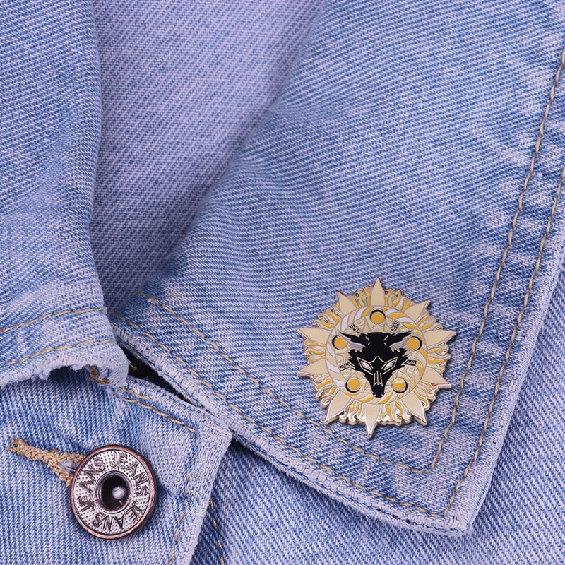 Starbound Wolf Sun Pin