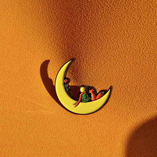 The Little Prince and the Fox's Back View Pin