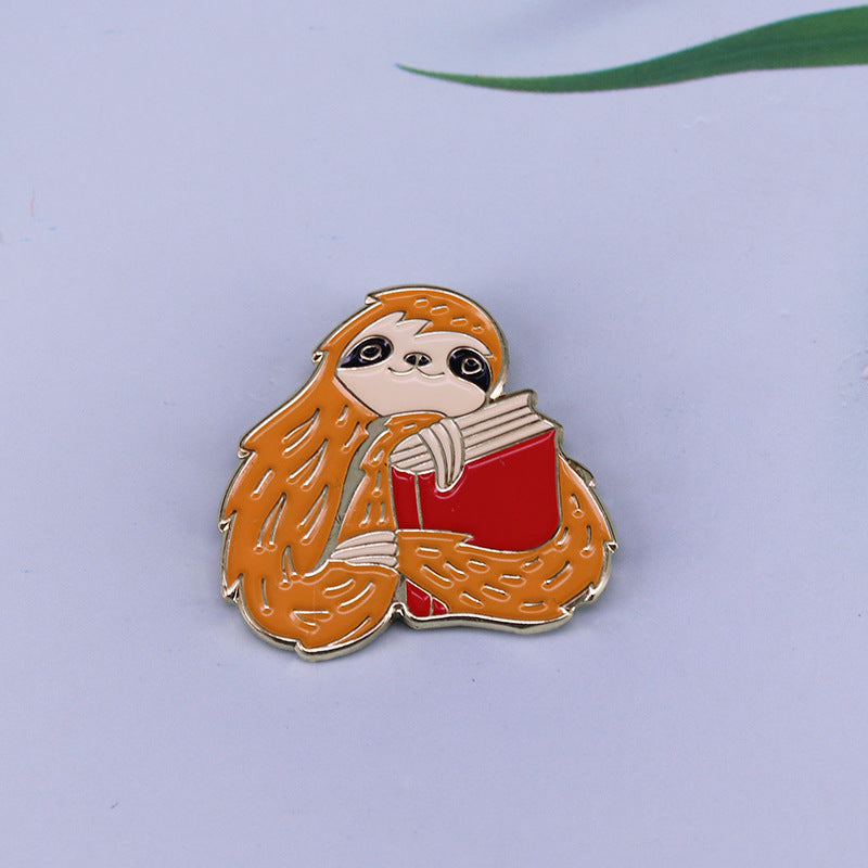 The Sloth Who Loves To Read Pin