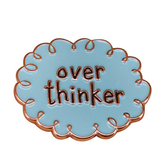 Thinker Cloud Overthinking Pin