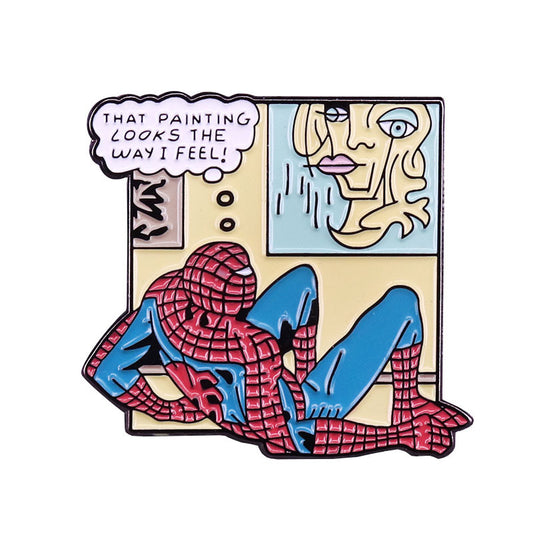 Spider-Man Abstract Painting Pin
