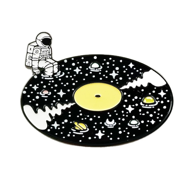 Galaxy Astronaut Cosmic Starry Record Pin