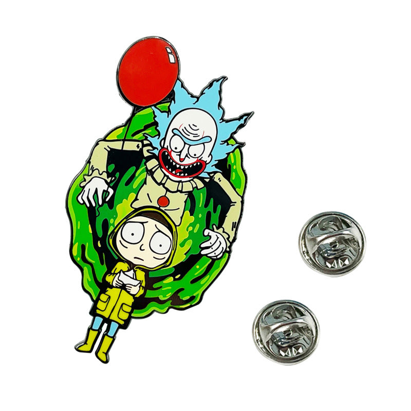 Rick and Morty Pennywise-style Clown Pin