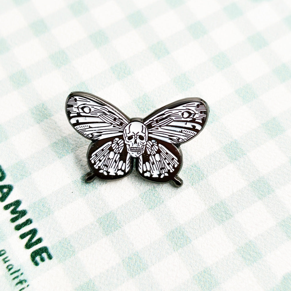 Death'S Head Hawkmoth Halloween Novelty High-End Dark Goth Pin