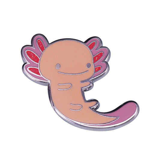 Smiling Axolotl Animal Pin