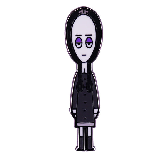 Pale Sad Adams Gothic Halloween Pin