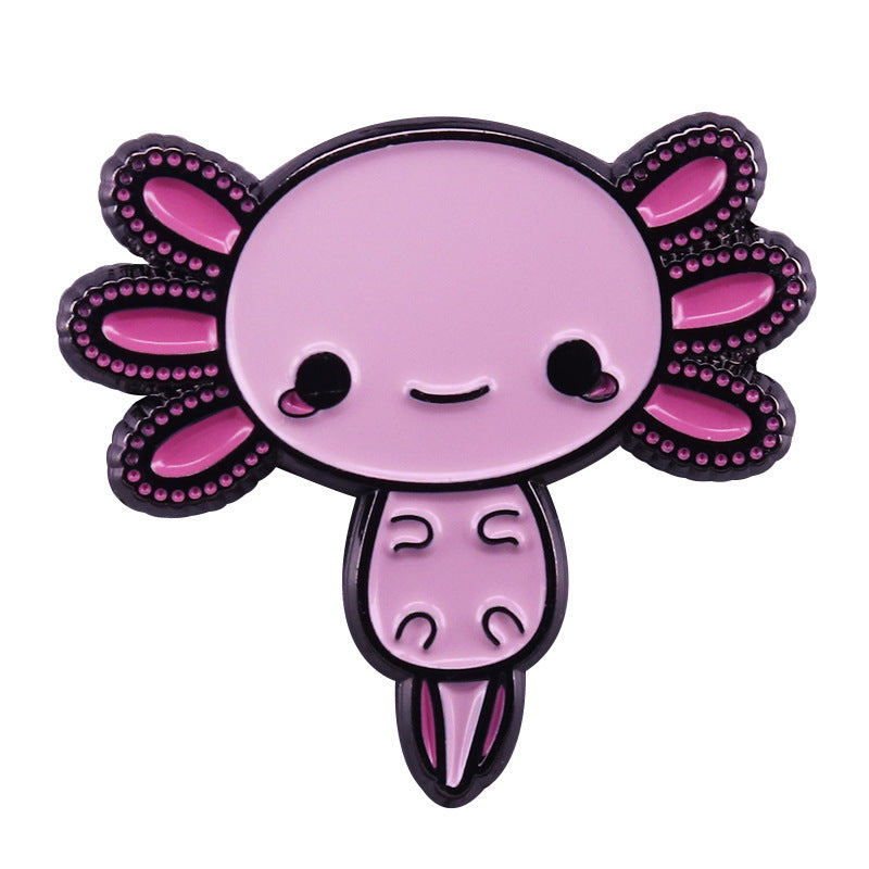 Pink Hexagonal Axolotl Pin