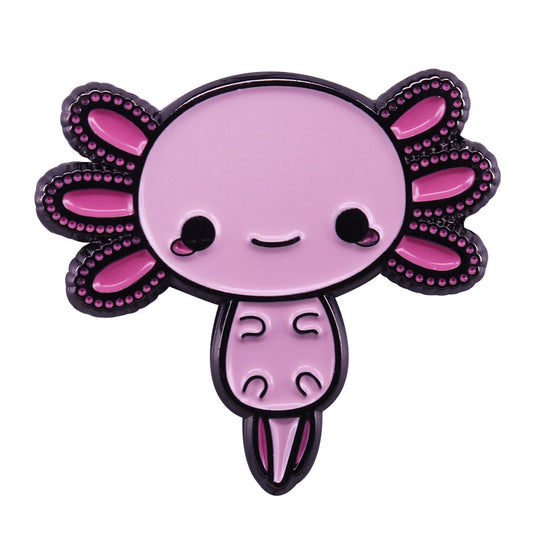 Pink Hexagonal Axolotl Pin