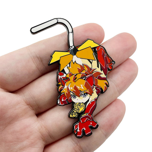 Asuka Cat Evangelion Pin