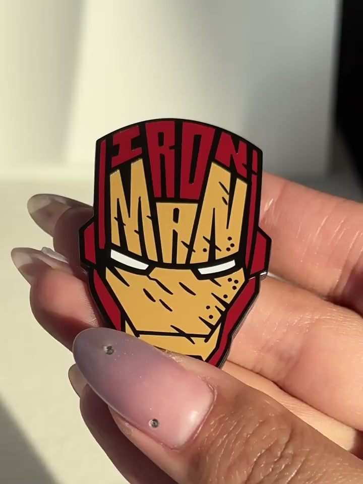 video of Iron Man Mask Pin