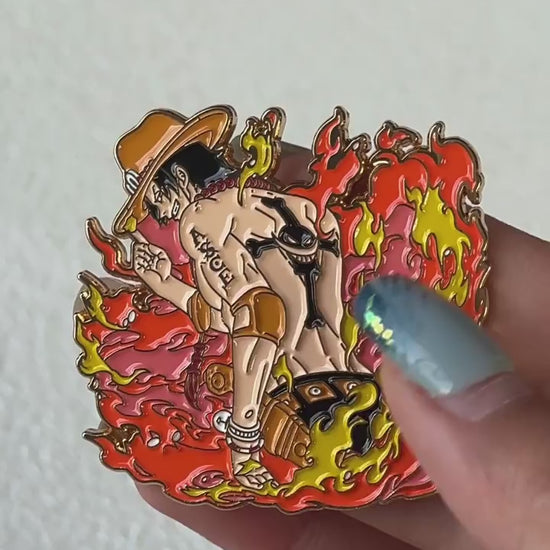 video of One Piece Ace Pin