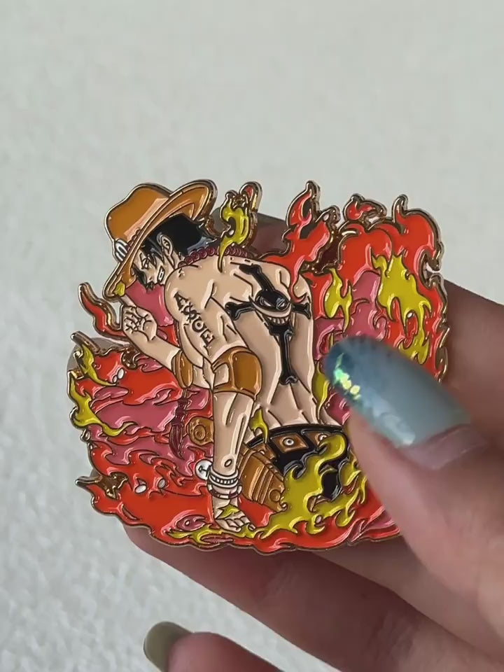 video of One Piece Ace Pin
