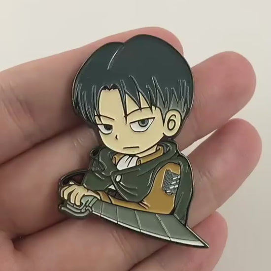 video of Attack on Titan Levi Ackerman Pin